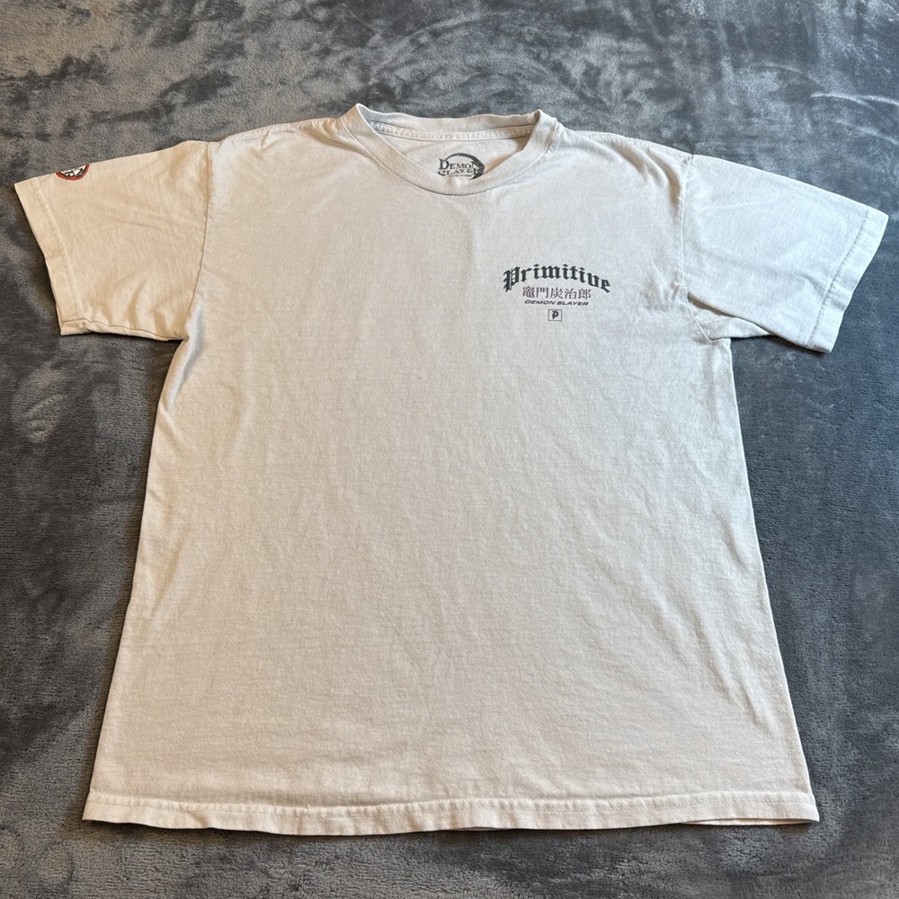 Primitive X Demon Slayer Tanjiro vs Rui Tee White Mens T-Shirt M PAPSU2212